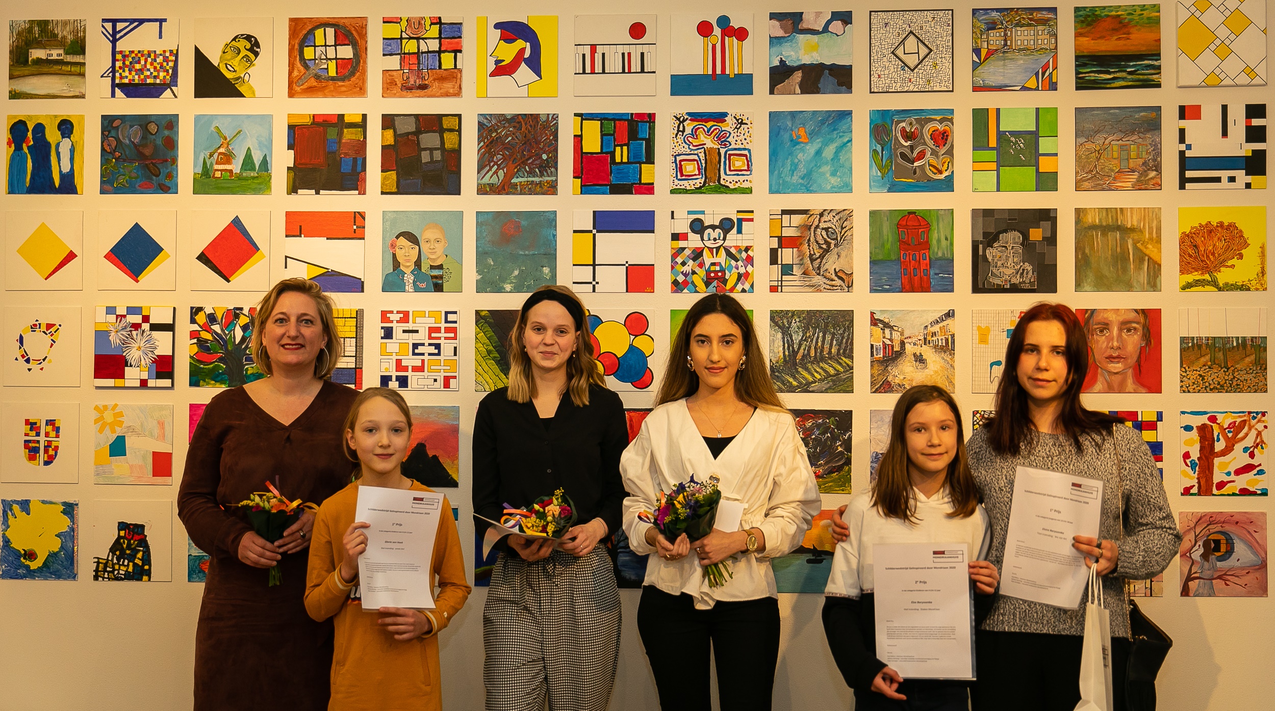 Prijswinnaars schilderwedstrijd Mondriaanhuis
